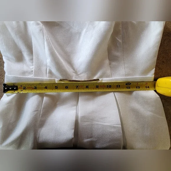 Maniju Ivory Sleeveless Fit and Flare Dress Size M - Picture 3 of 13